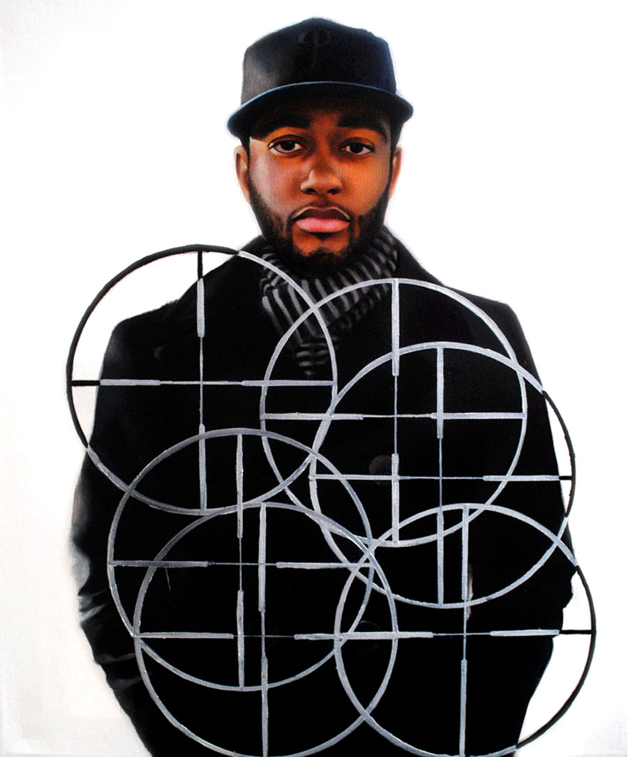 Victim of American Fear (Inspired by Sean Bell), oil on canvas, 2011